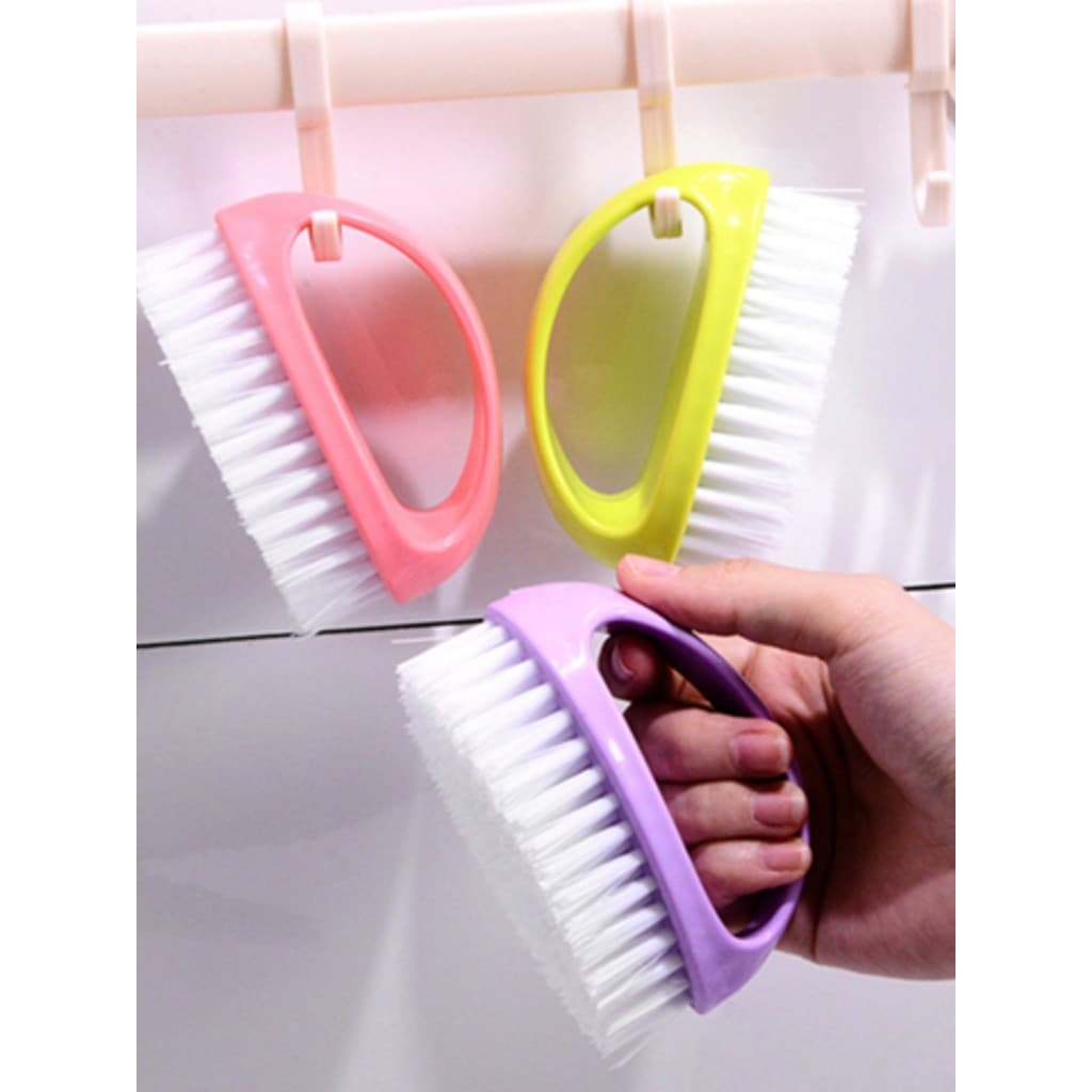 Escova de lavanderia doméstica simples plástico pequena escova roupas sapatos escova de limpeza placa escova multifuncio