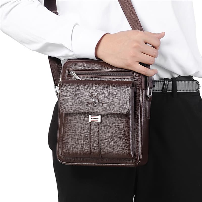 2026 Novo 1 Pçs Bolsa Crossbody Dos Homens De Ombro Vintage Vertical Negócios Casual , Presente Masculino Para Pai/Anive