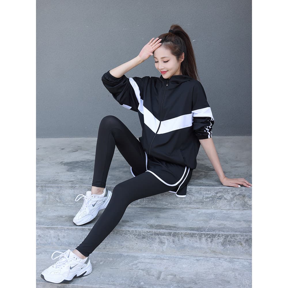 Esportes terno de Fitness feminino profissional manhã correndo solto roupas de secagem rápida primavera outono 2026 novo
