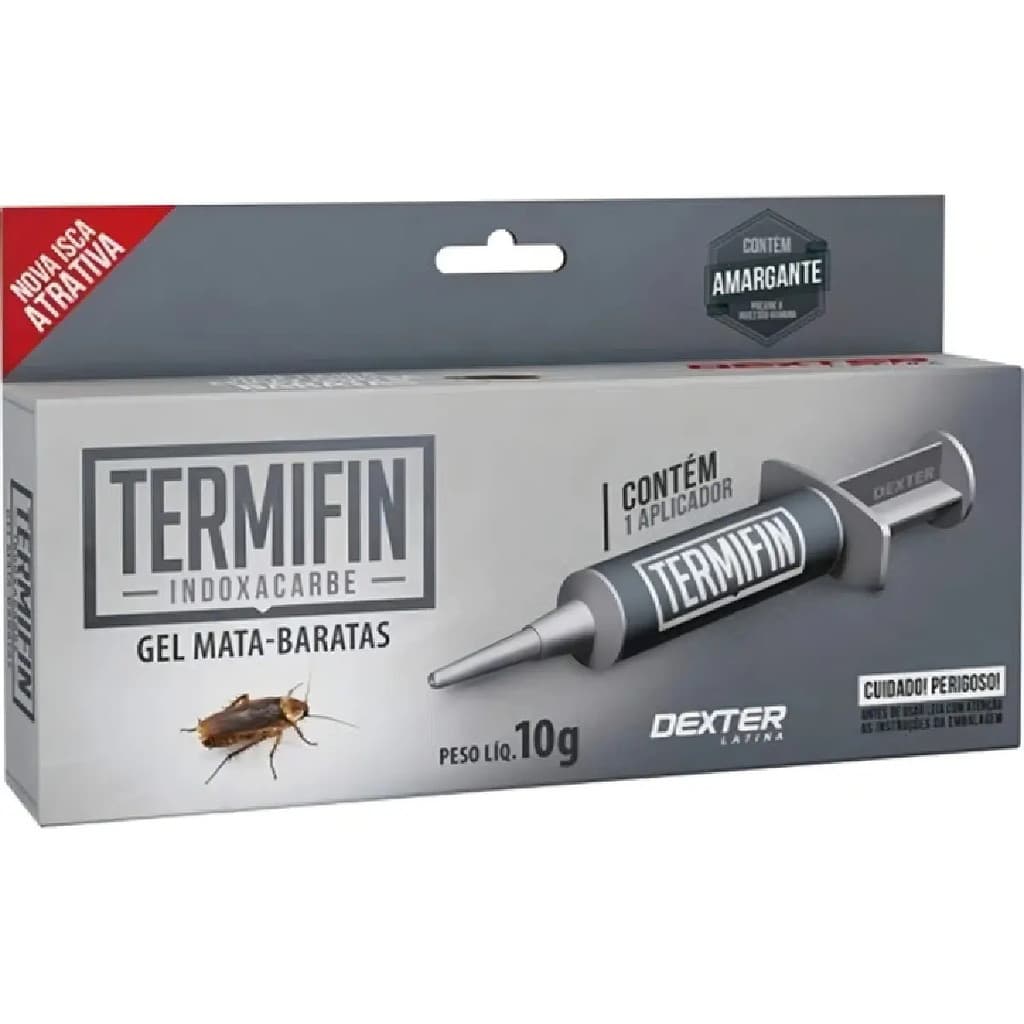 Repelente Termifin Gel Mata Baratas 10g Com Aplicador Eficaz