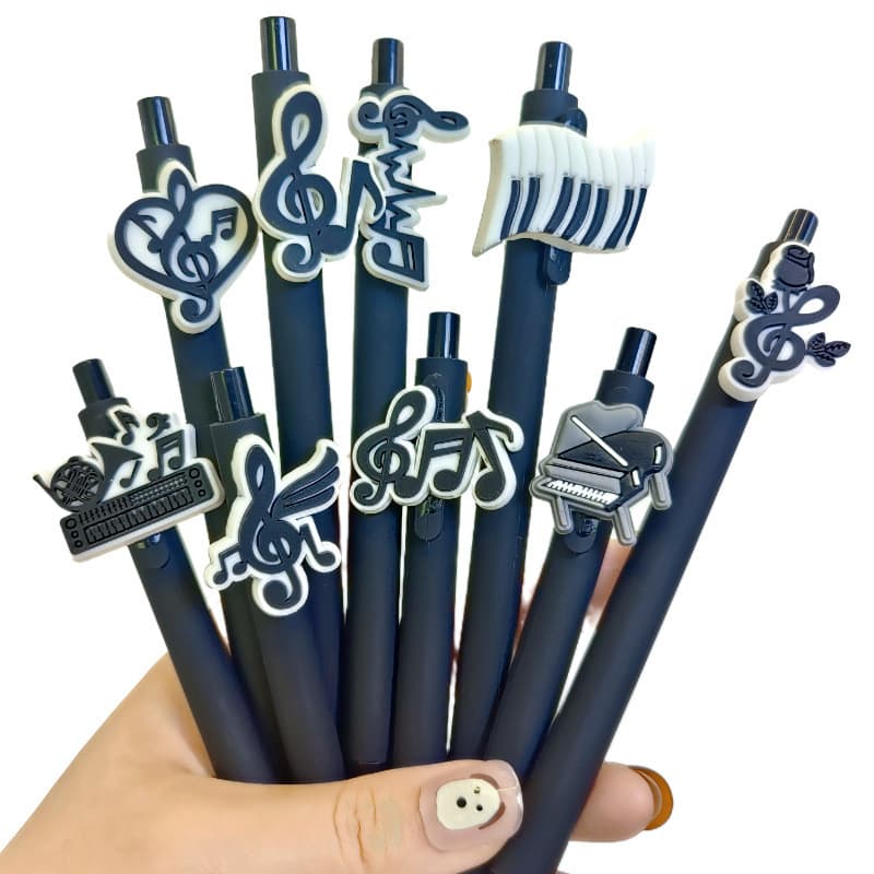 Cross-Border novo estilo nota série Gel caneta instrumento Musical diversão música tema PVC borracha macia remendo canet