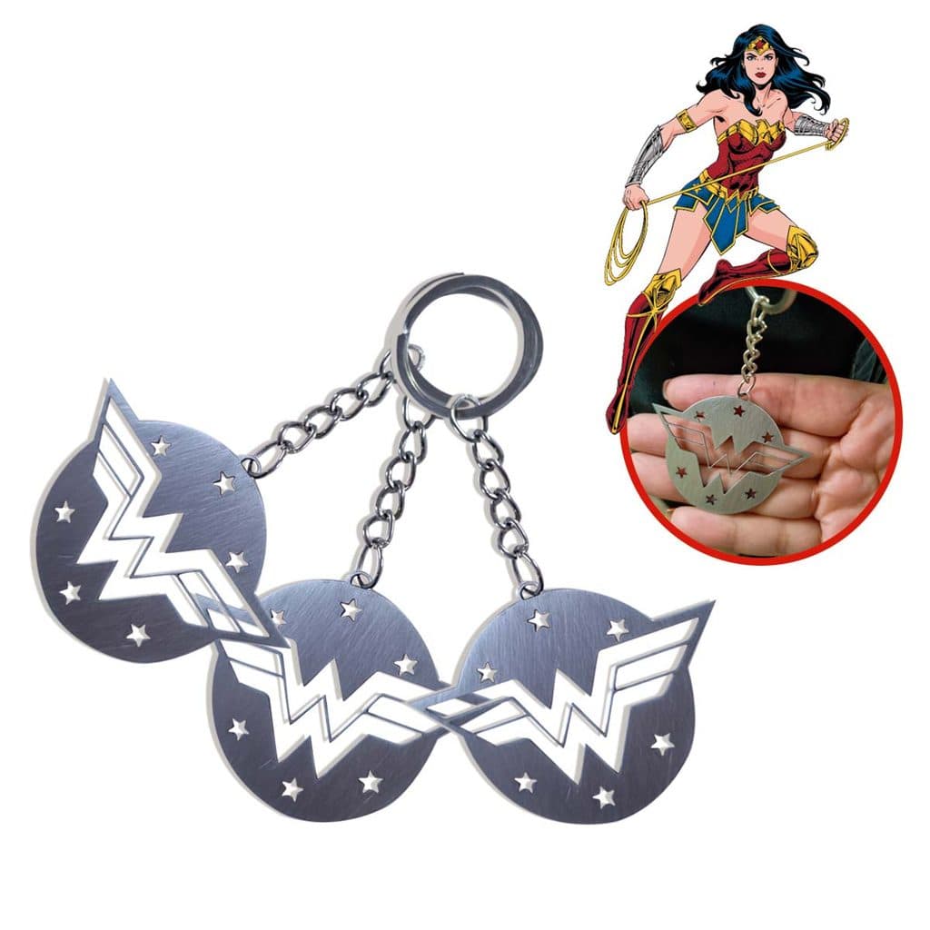 Chaveiro Super Herói Mulher Maravilha Inox 10 Unidades