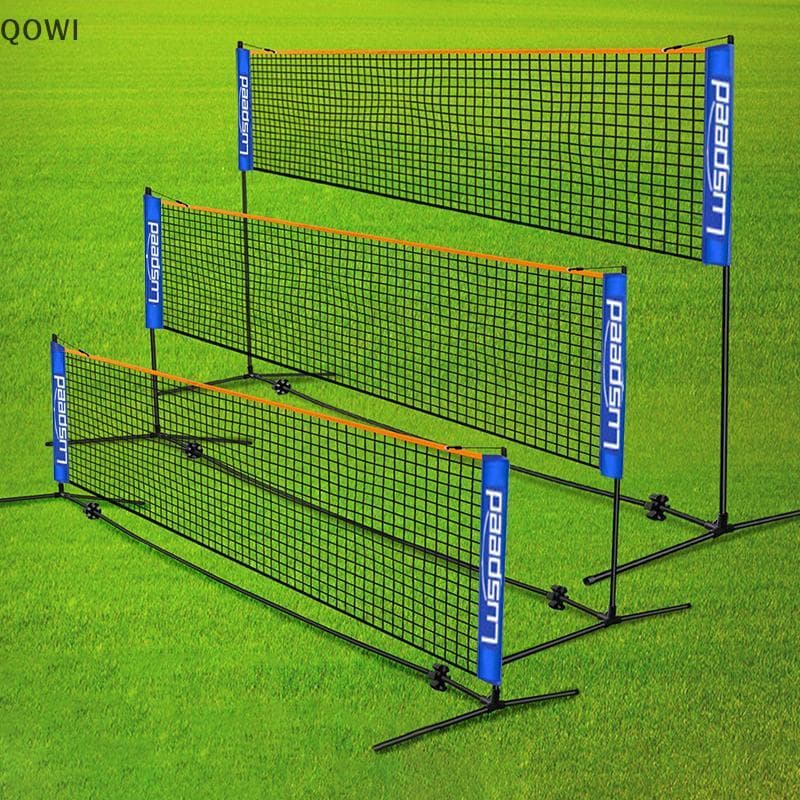 qo Portátil Dobrável Padrão Badminton Net Indoor Esportes Ao Ar Livre Vôlei Tênis Treinamento Redes Quadradas Malha br
