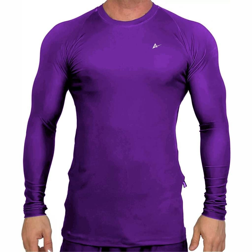 Blusa Compressão Masculina Cores faixa Roxa Manga Longa