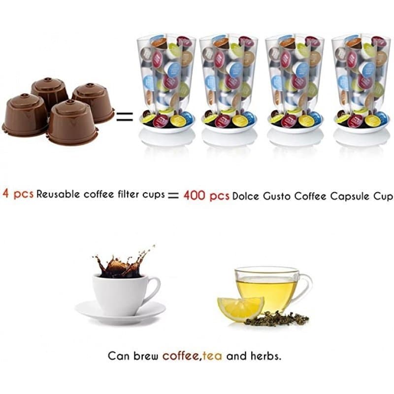 8/9/10 Pcs CáPsulas De Café ReutilizáVeis Com - CompatíVel Com CáPsulas ,Design EmpilháVel