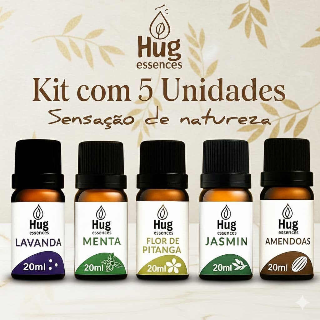 Kit de Essências Aromatizantes Para Umidificador 20ml | Difusor de Ar à Base de Água