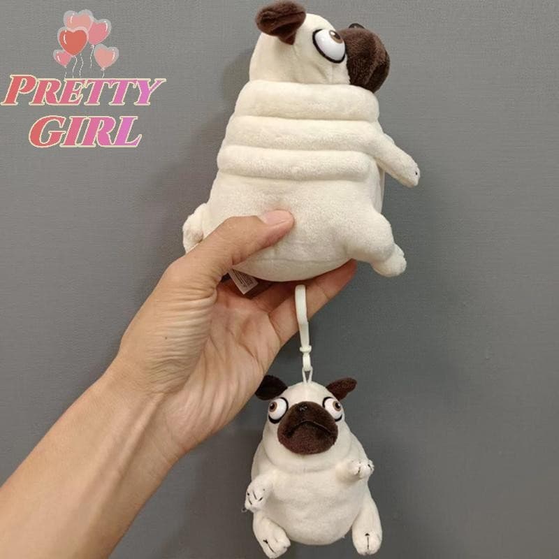 [Pretty ggirl] Brinquedos De Pelúcia Kawaii 10/14 Cm Cão De Areia Feio E Fofo Sentado Pug Cães Brinquedo Bonecos Para Cr