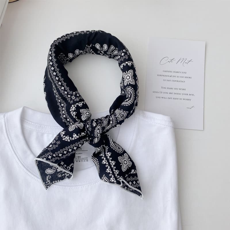 Pele-amigável macio vermelho preto branco caju algodão pequeno lenço quadrado Hip-Hop estilo na moda dupla utilização le