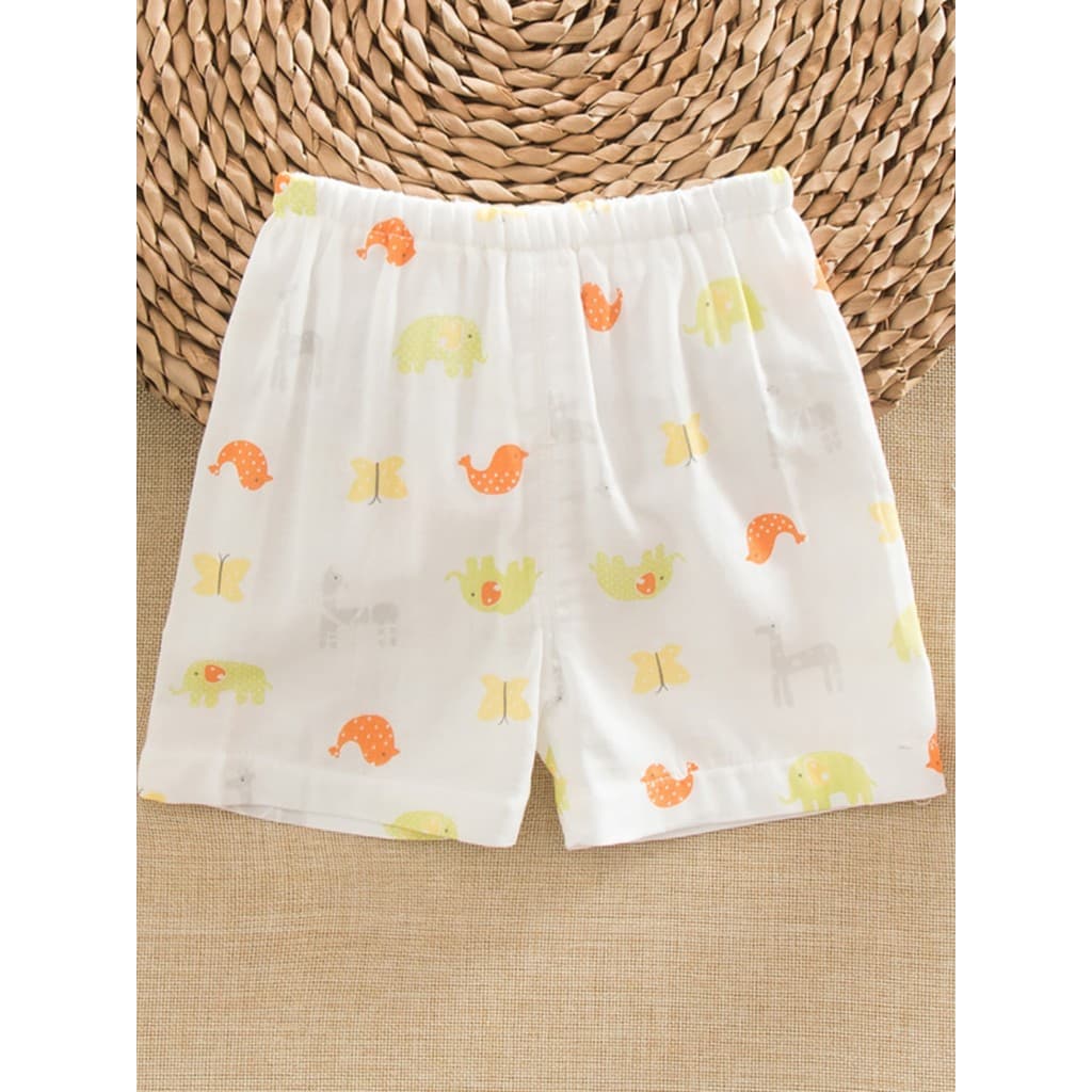Verão bebê puro algodão gaze shorts verão masculino feminino bebê gaze shorts bebê gaze pijama calças