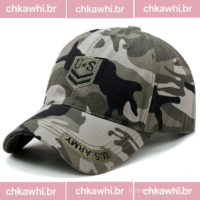 Boné Unissex Estampa Camuflagem Para Esportes Ao Ar Livre , Caça Tático , Caminhada