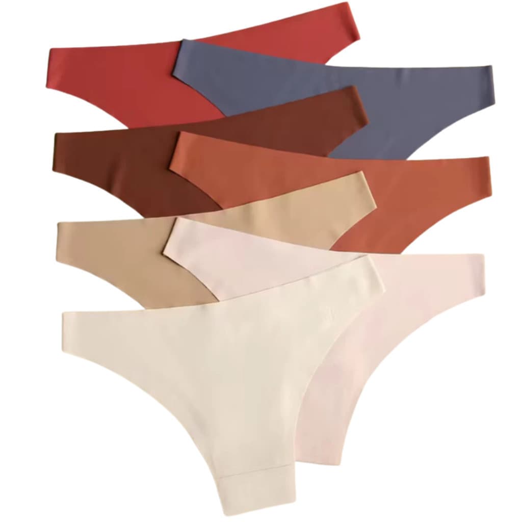 Kit 5 Calcinhas Sem Costura Tanga Corte A Laser PROMOÇÃO Não Marca Vestido CONFORTO Levanta Bumbum