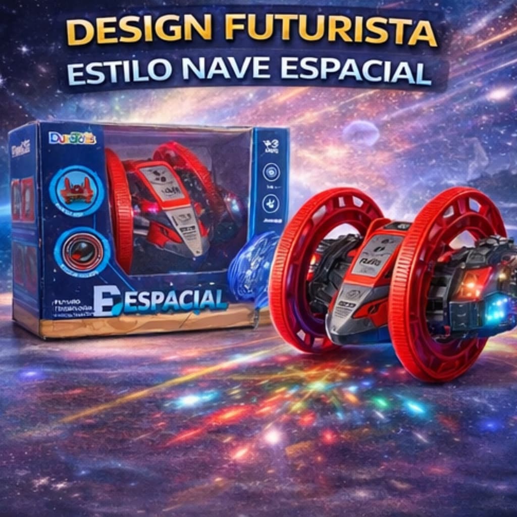 Carrinho Espacial Luz e Som Com Giro 360° Radical Infantil
