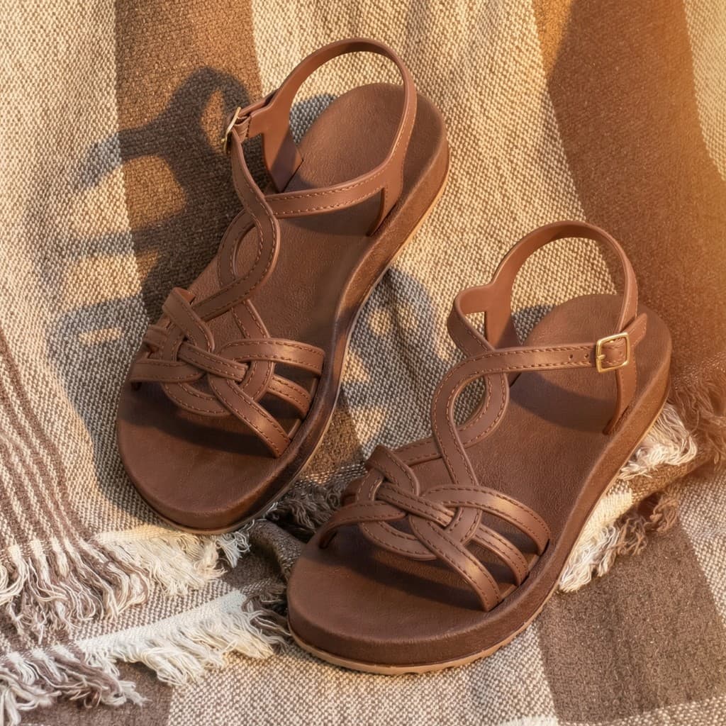Sandália Papete Feminina Rasteira Casual Envio Rápido e Prático - Hortências