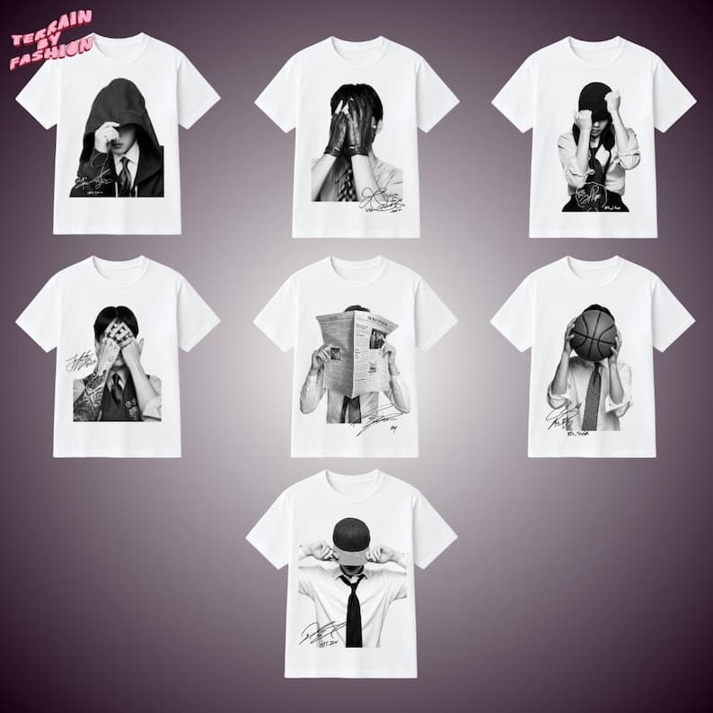 Camiseta Feminina Masculina ARIRANG | BTS Miembros Sinal Jin SUGA J-hope RM Jimin V Jung Kook Kpop