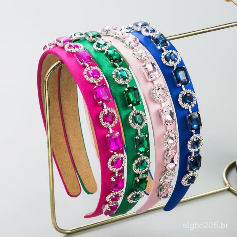 Tiara Heming, nova tiara com detalhes de diamantes no estilo coreano, acessório de cabelo barroco de cor sólida, moda eu