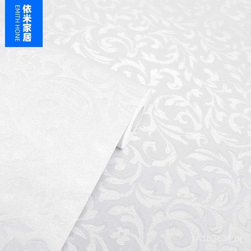 Papel de parede autoadesivo em estilo europeu, cor off-white, para quarto, decoração de sala de estar aconchegante, reno
