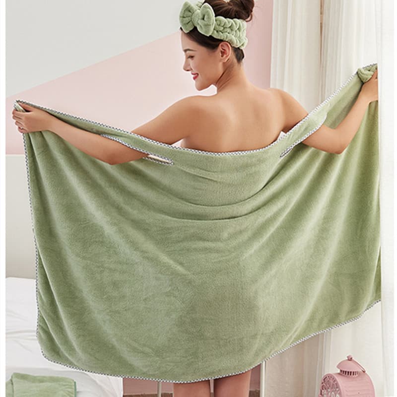 Toalha de banho feminina estilo roupão 2026 novo estilo verão pode usar pode embrulhar saia de banho absorver água do qu