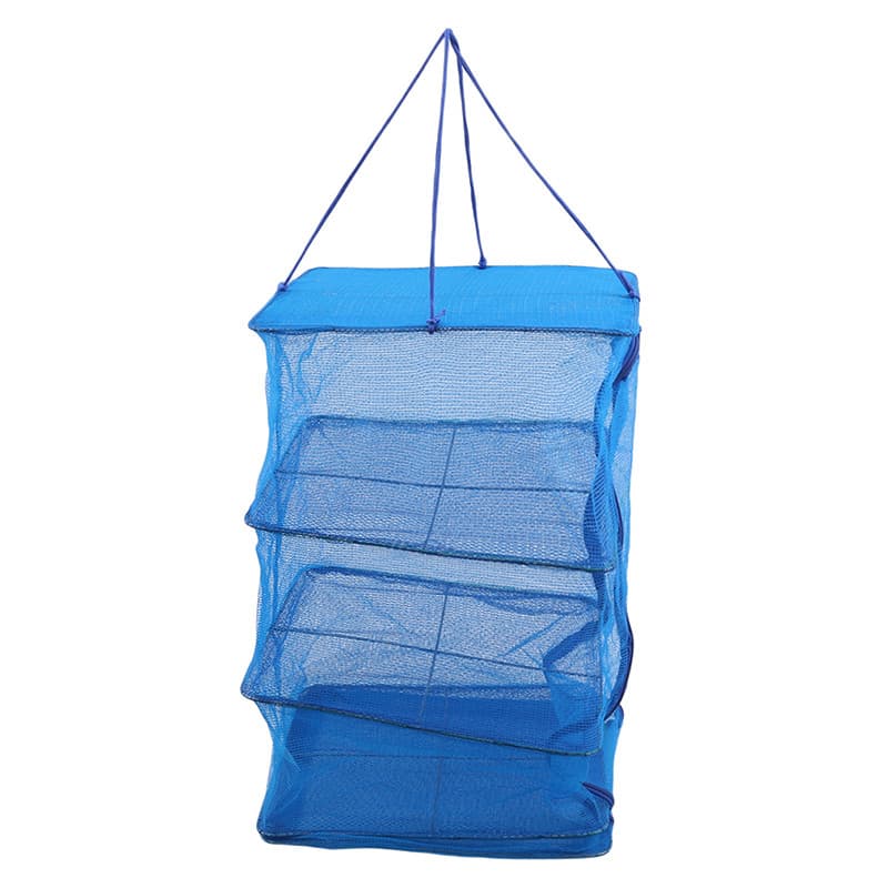 Rede De Pesca Portátil Dobrável De 3 Camadas-Secador De Malha De Nylon Respirável Versátil Para Camarão , Peixe , Frutas