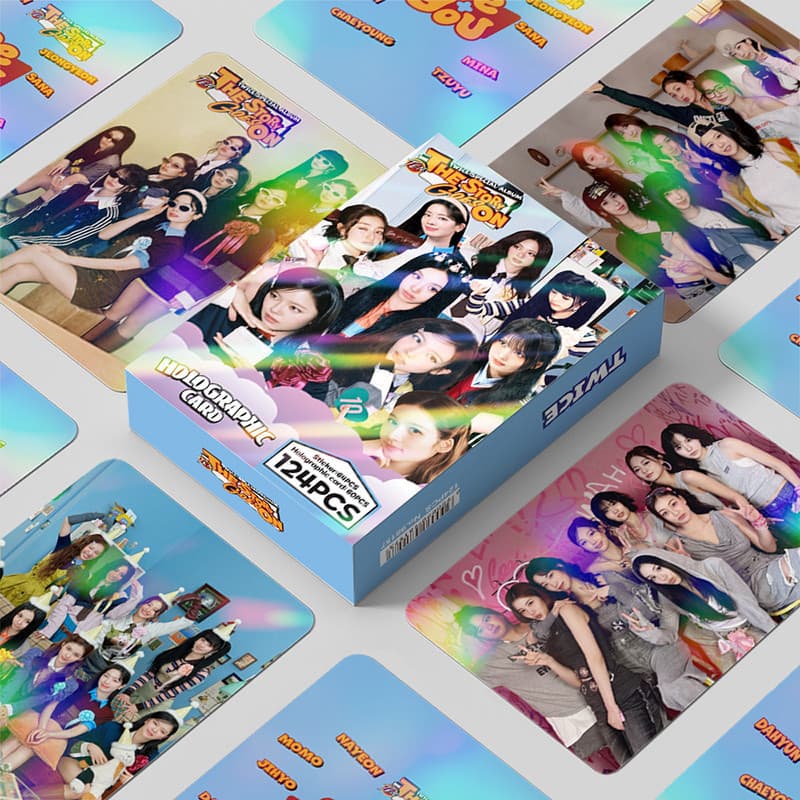 124 Pçs/Caixa TWICE Photocards Holográfico LOMO Cartão KPOP Coleção De Adesivos