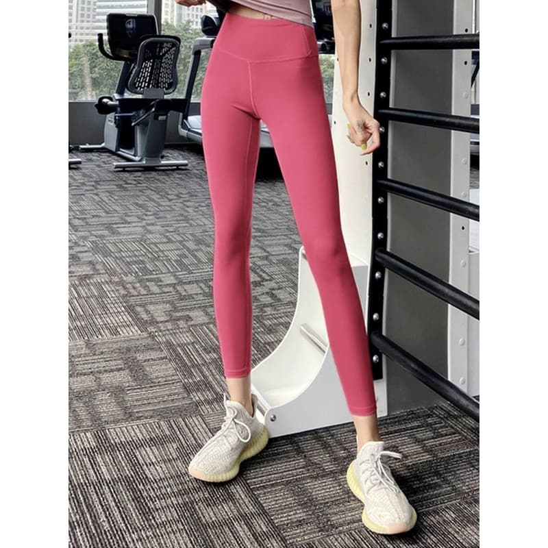 Super elástico magro calças de Yoga mulheres umidade Wicking cintura alta abdômen mais magro olhar pernas longas de seca