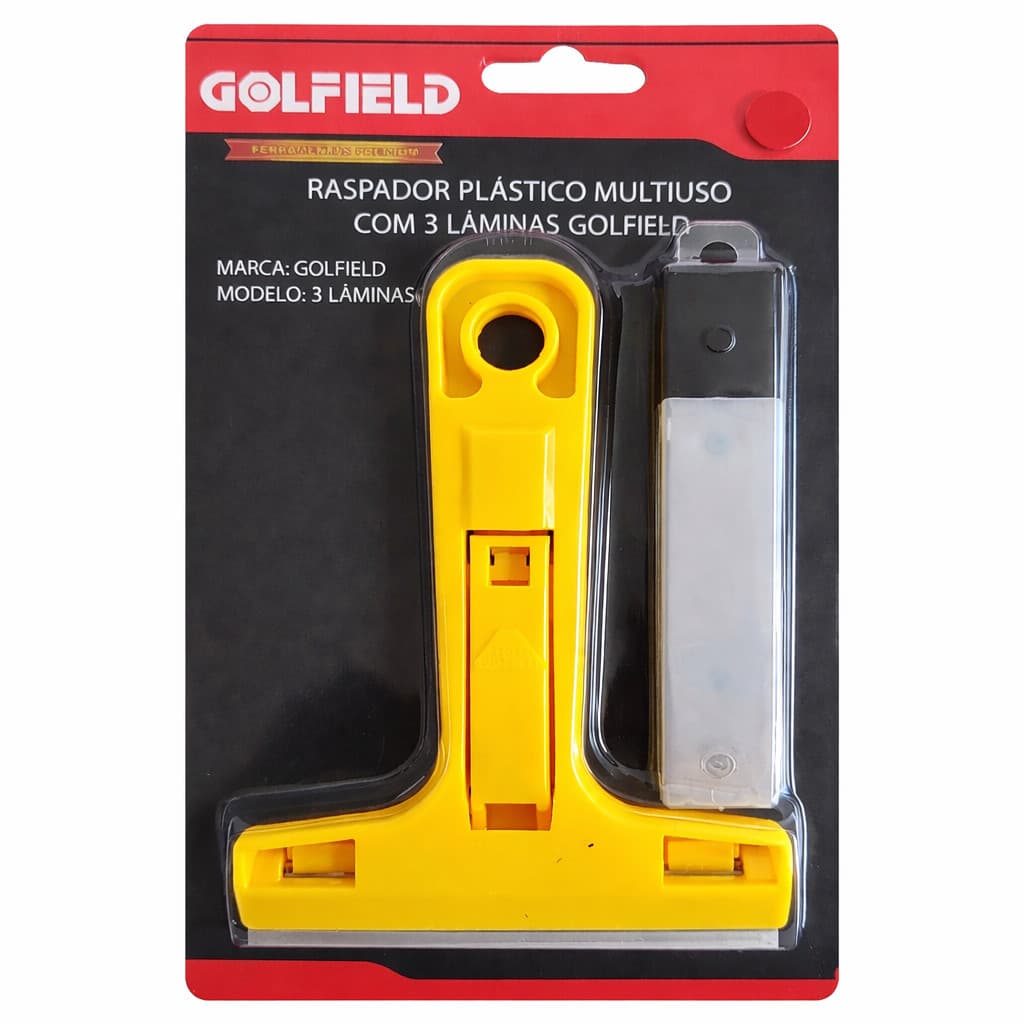Raspador Multiuso Plano para Piso Vidro Cerâmica e Tinta 4 Lâminas