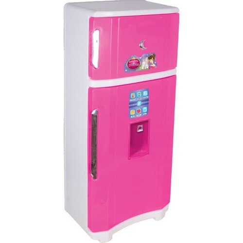 Geladeira Infantil Duplex Rosa Tematica Princesa Portas Funcionais Design Realista Brinquedo Educativo Diversao Criativa