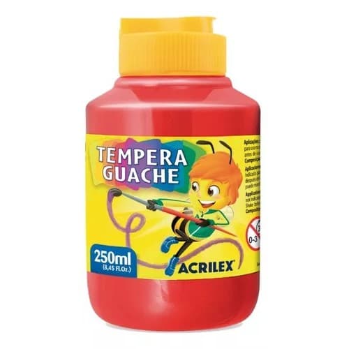TEMPERA GUACHE 250 ML VERMELHO FOGO