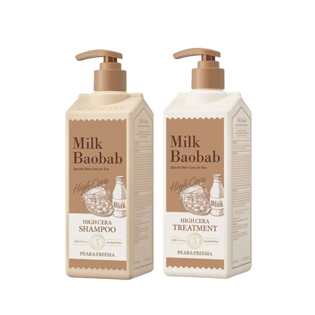 Kit Shampoo e Condicionador Milk Baobab High Cera Treatment Pear & Freesia - 500ml  (2 unids)
