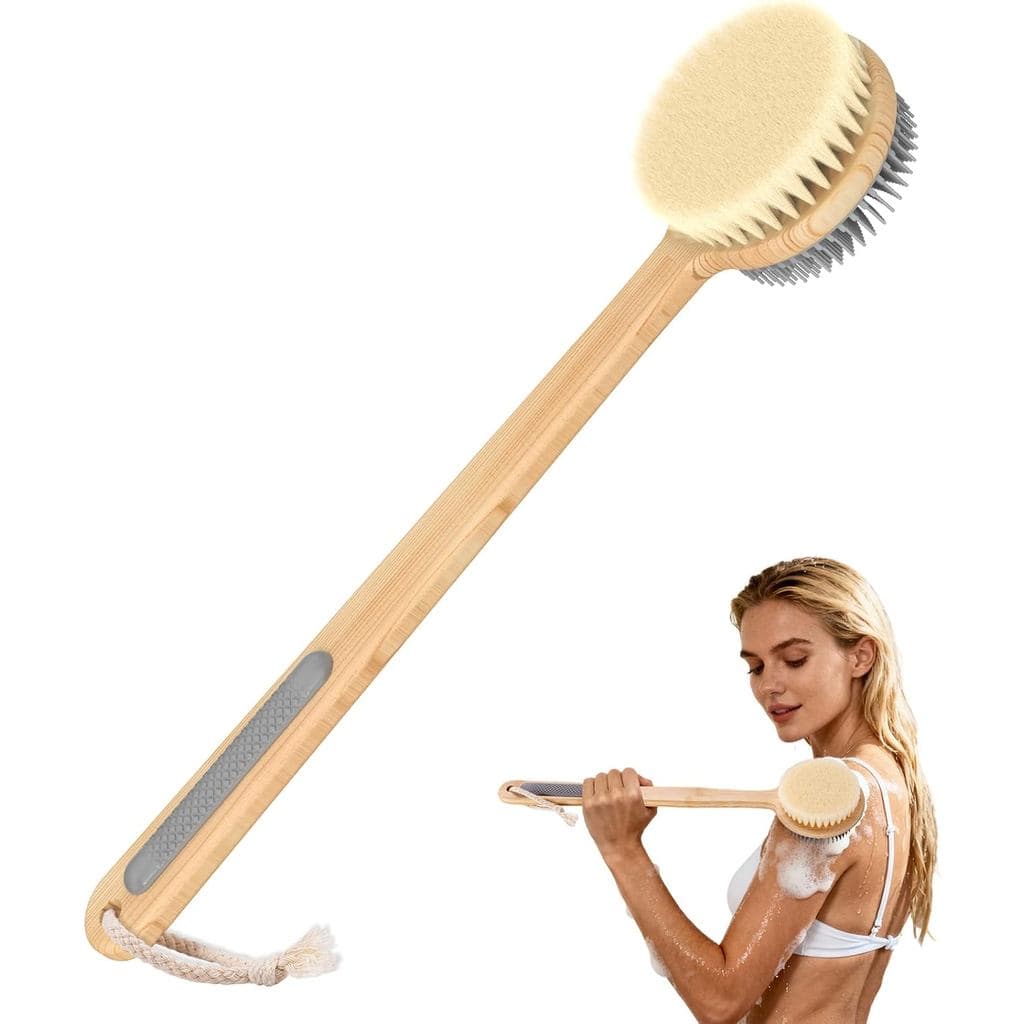 Escova Esfoliante para Costas para o Banho - Silicone de Dupla Face e Cerdas Super-Densas para Limpeza Profunda e Esfoli