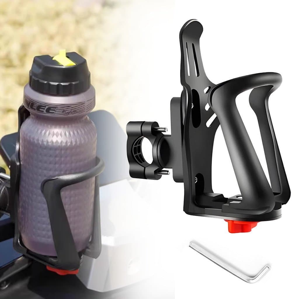 Suporte De Copo De Água Para Motocicleta , Universal Bebidas , Guidão De Garrafa Ajustável De Nylon