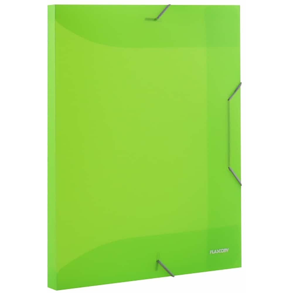 Pasta com Aba Elástico 1/2 Ofício Polipropileno Verde A020