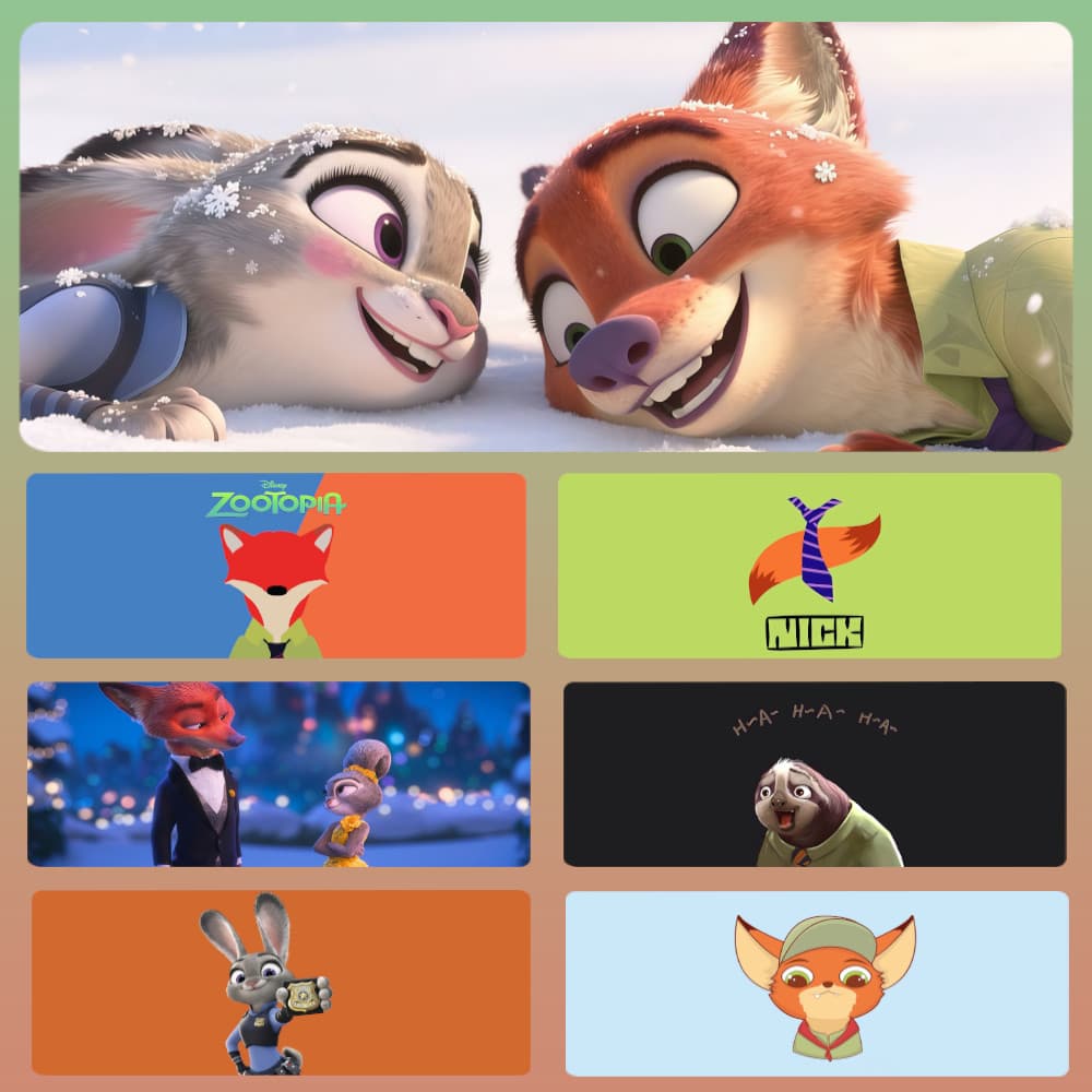ROD 80 * 30cm Mouse Pad Anti Selip 26 * 21 CM Tapete De Mesa Grande MousePad Komputer Longo ZOOTOPIA