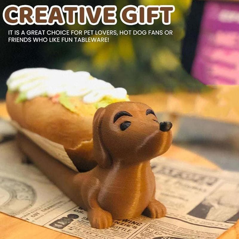 [largeloohg] Bandeja De Dachshund Para Cães-Quentes , Servir Sushi , Prato De Doces , Sanduíches Em Formato Fofo Jantar