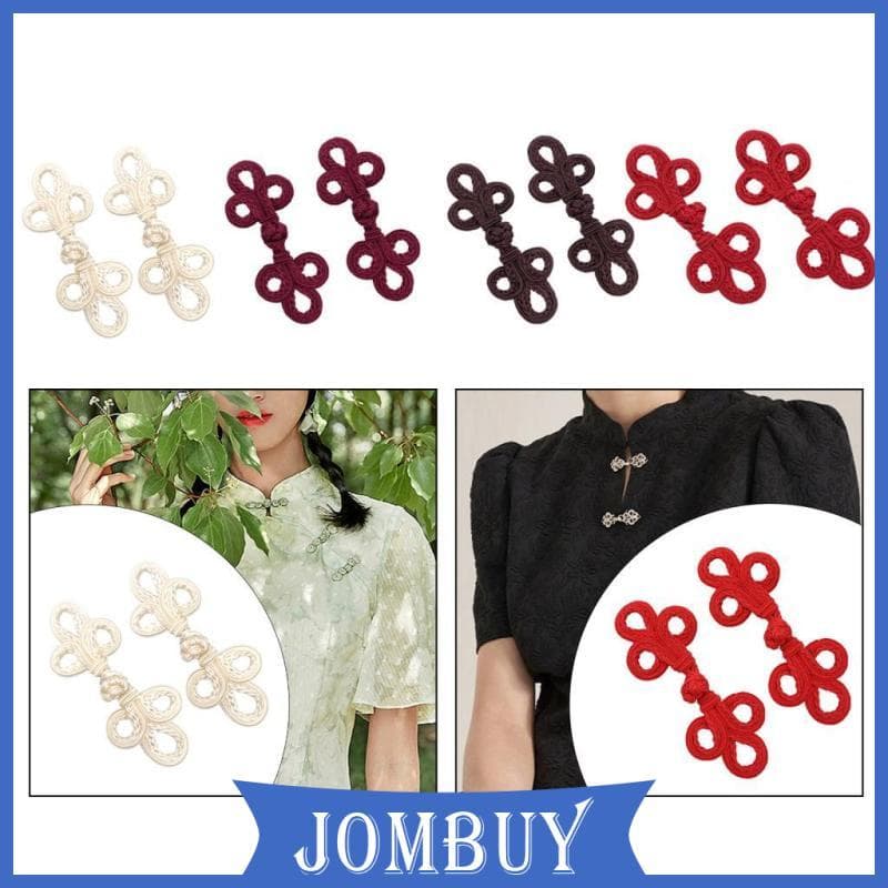 [Jombuy] Botões De Sapo Com Nó Chinês , Capa De Cadeira Roupas , Moda 2 Pares Para Cardigã , Fantasia De Palco , Tang ,