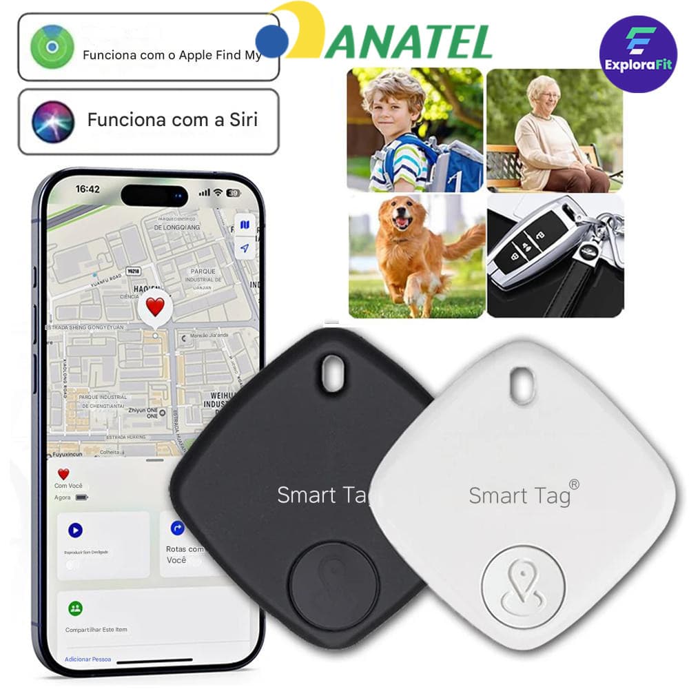 Rastreador AirTag Smart Tag MFI Localizador GPS Mala Carro Moto Pet Criança Sem Limite de Distância