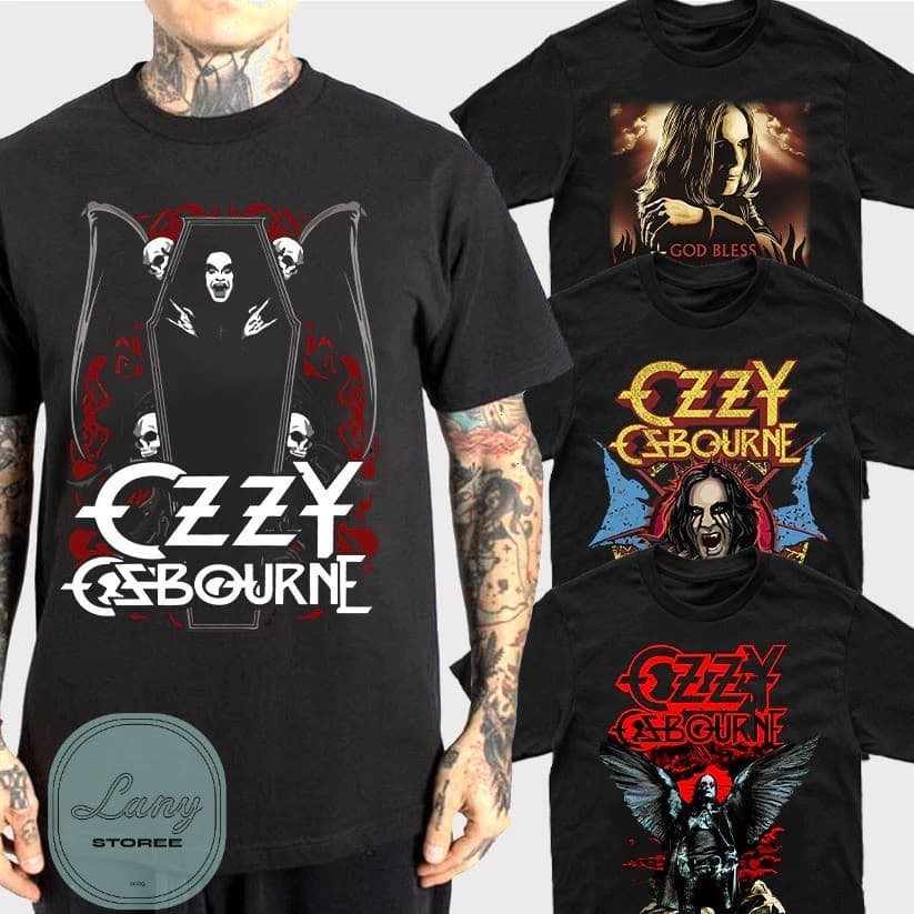 Camiseta Básica Rock Ozzy Banda Camisa 100% Algodão Streetwear Temos Plus Size