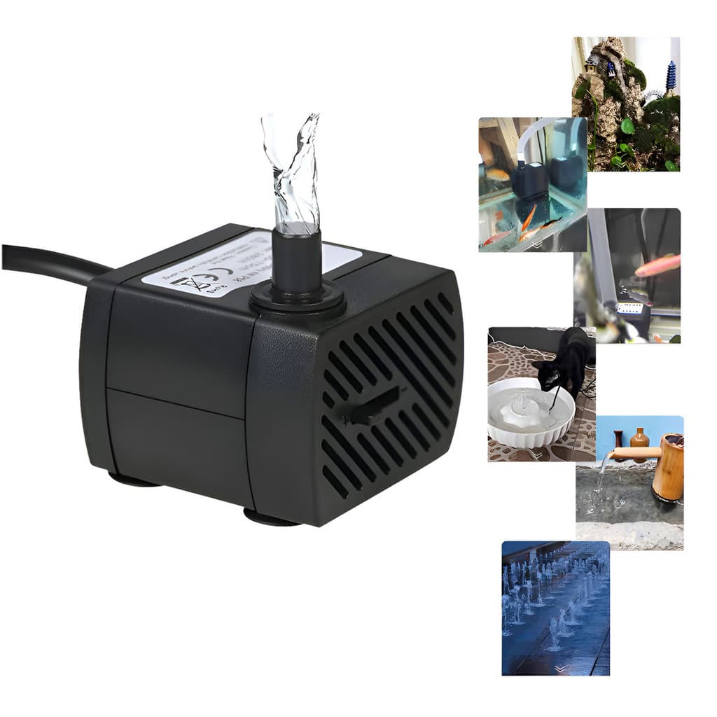 Kit com 10 Bombas Submersas Bivolt 200L/h para Aquário Fonte e Bebedouro Pet Práticas e Eficientes