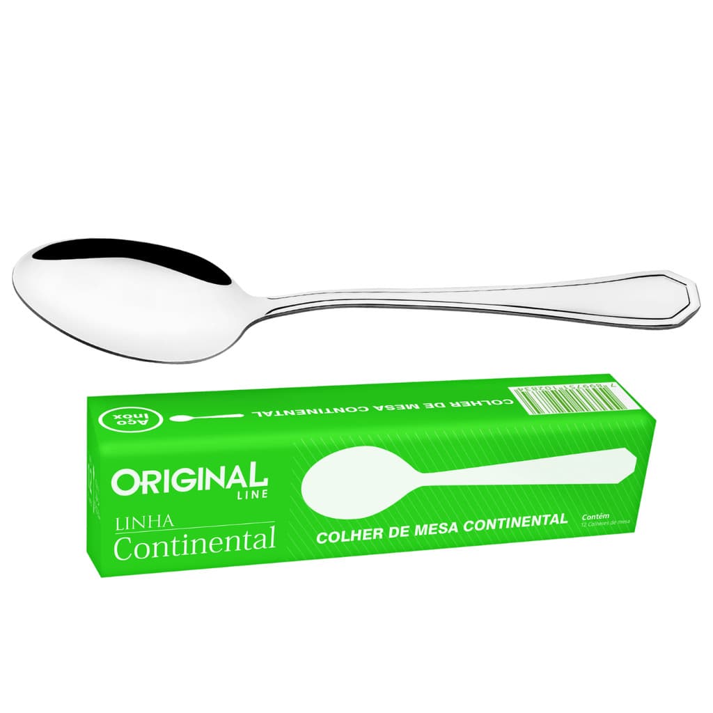 Jogo Kit Colher De Mesa Aço Inox 60 Peças Para Restaurante Buffet Jantar Faqueiro Original Line Premium