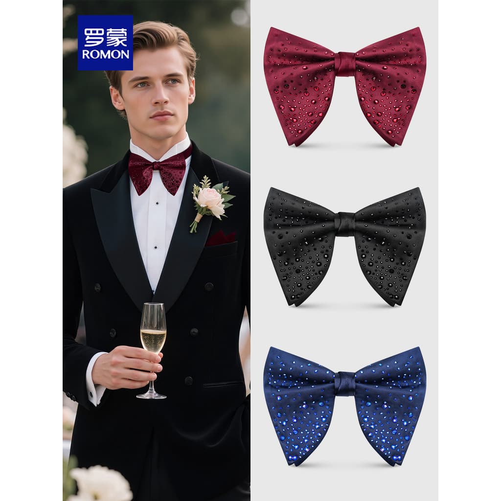 Lomon borgonha masculino gravata borboleta casamento masculino noivo padrinhos gravata borboleta vestido Formal anfitriã