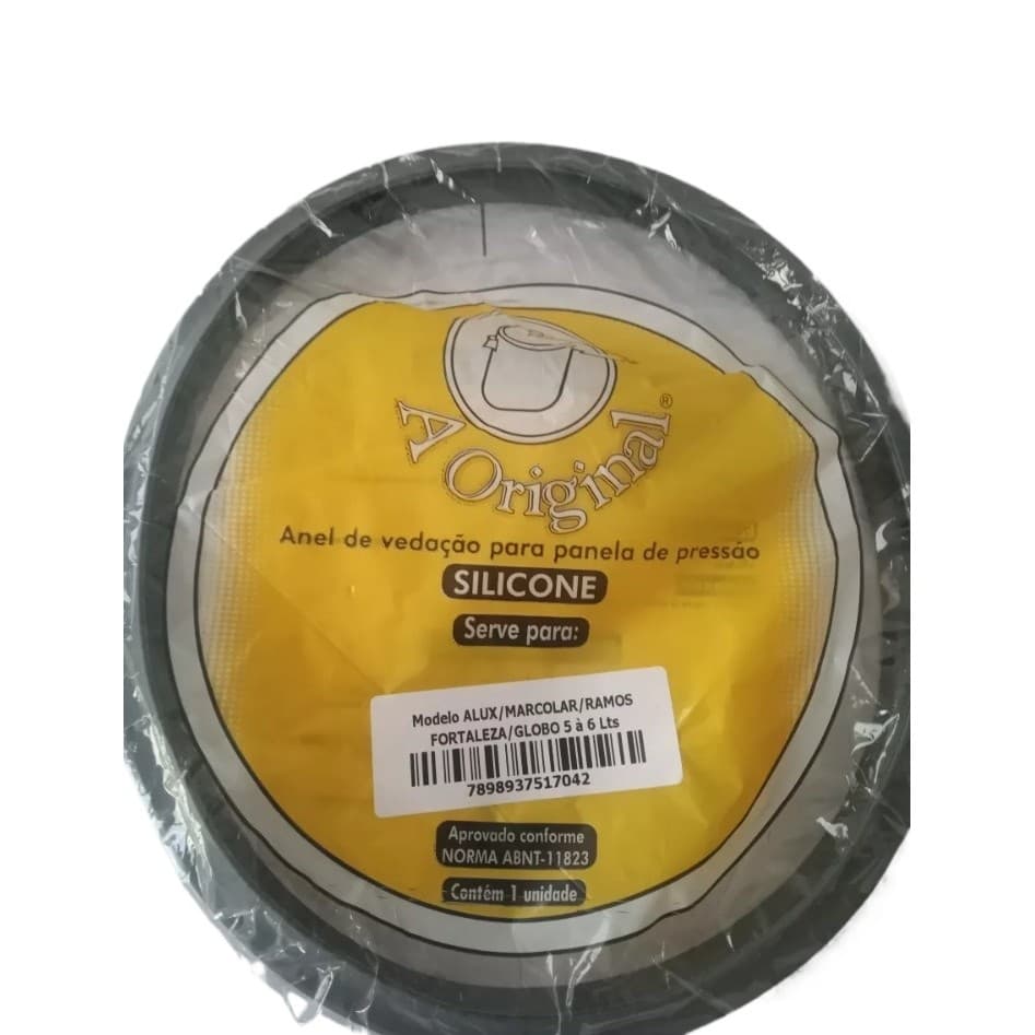 Reparo 4 peças panela Fortaleza fecho externo Borracha, Peso, Selo E pino Cinza 6 litros
