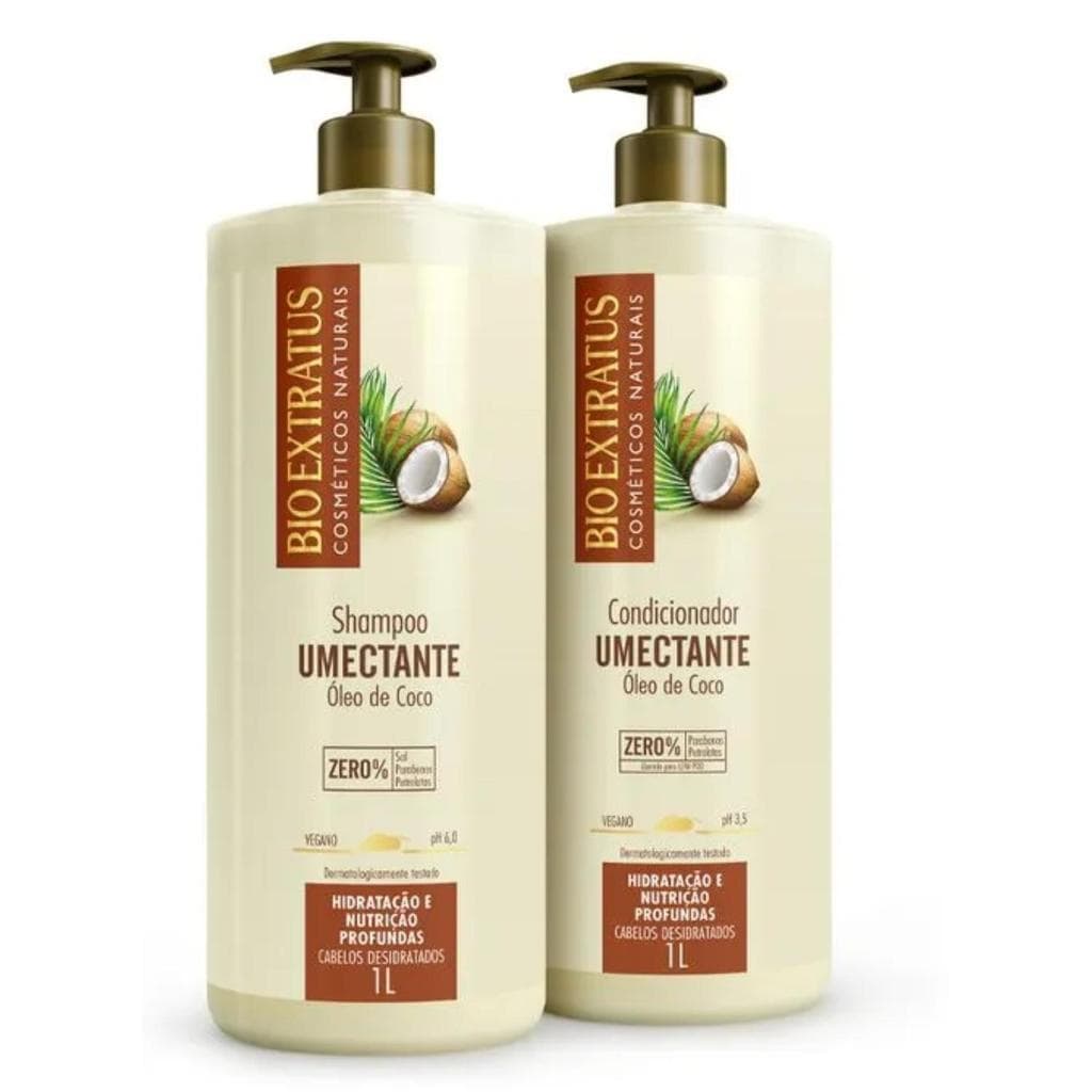 Shampoo e Condicionador Umectante Kit Bio Extratus 1 Litro