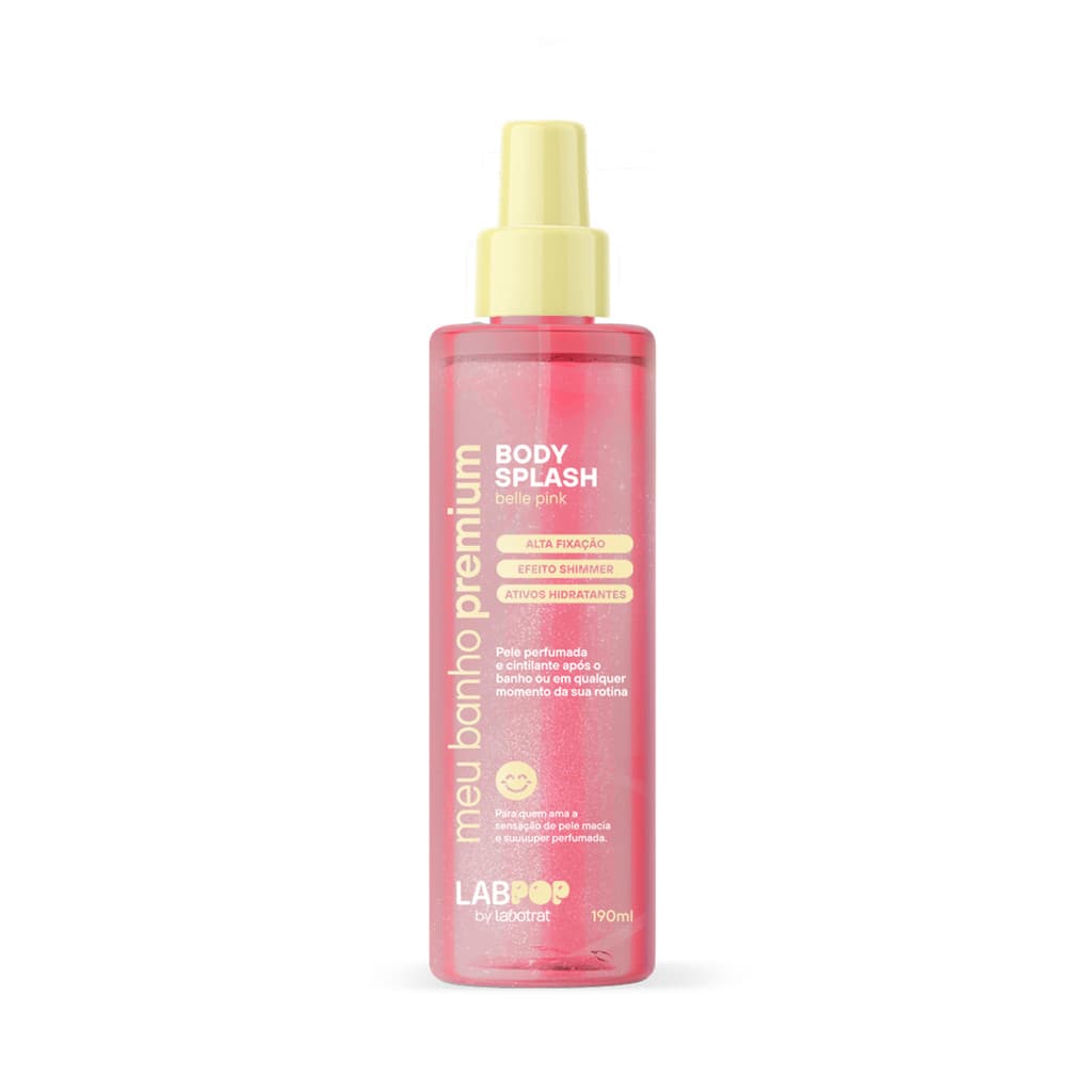 Labpop Body Splash Belle Pink 190ml Perfume Doce Floral Frutado Feminino Refrescante