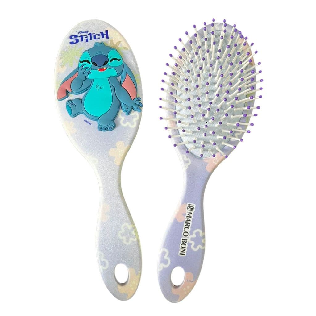 Escova De Cabelo Oval Coleção Disney Stitch 3D Marco Boni