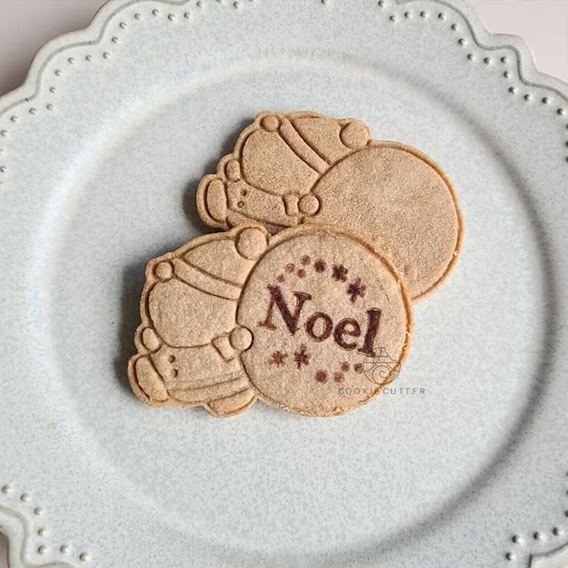 2025 novo estilo Q versão papai NOEL molde de biscoito NOEL natal inglês DIY fazendo biscoito ferramenta de alimentos co