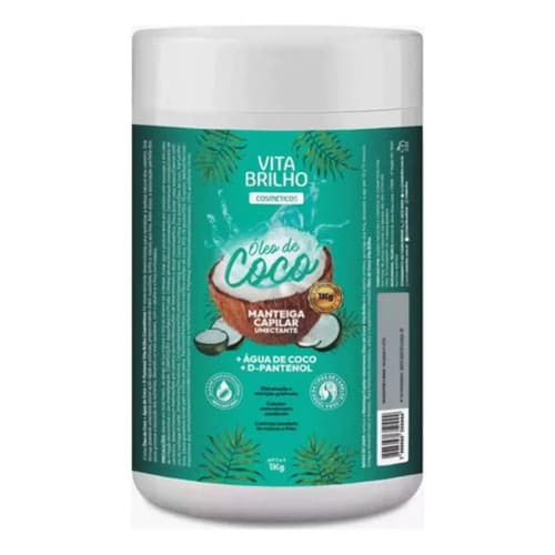 Manteiga Capilar Óleo De Coco Umectante Hidratação Intensa Profissional Ultra Concentrada 1kg