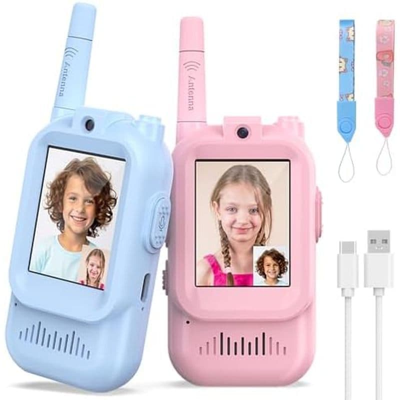 Walkie Talkies Para Crianças Pacote De 2 , Rádios Bidirecionais Recarregáveis De Longo Alcance , Brinquedos Meninos , Me