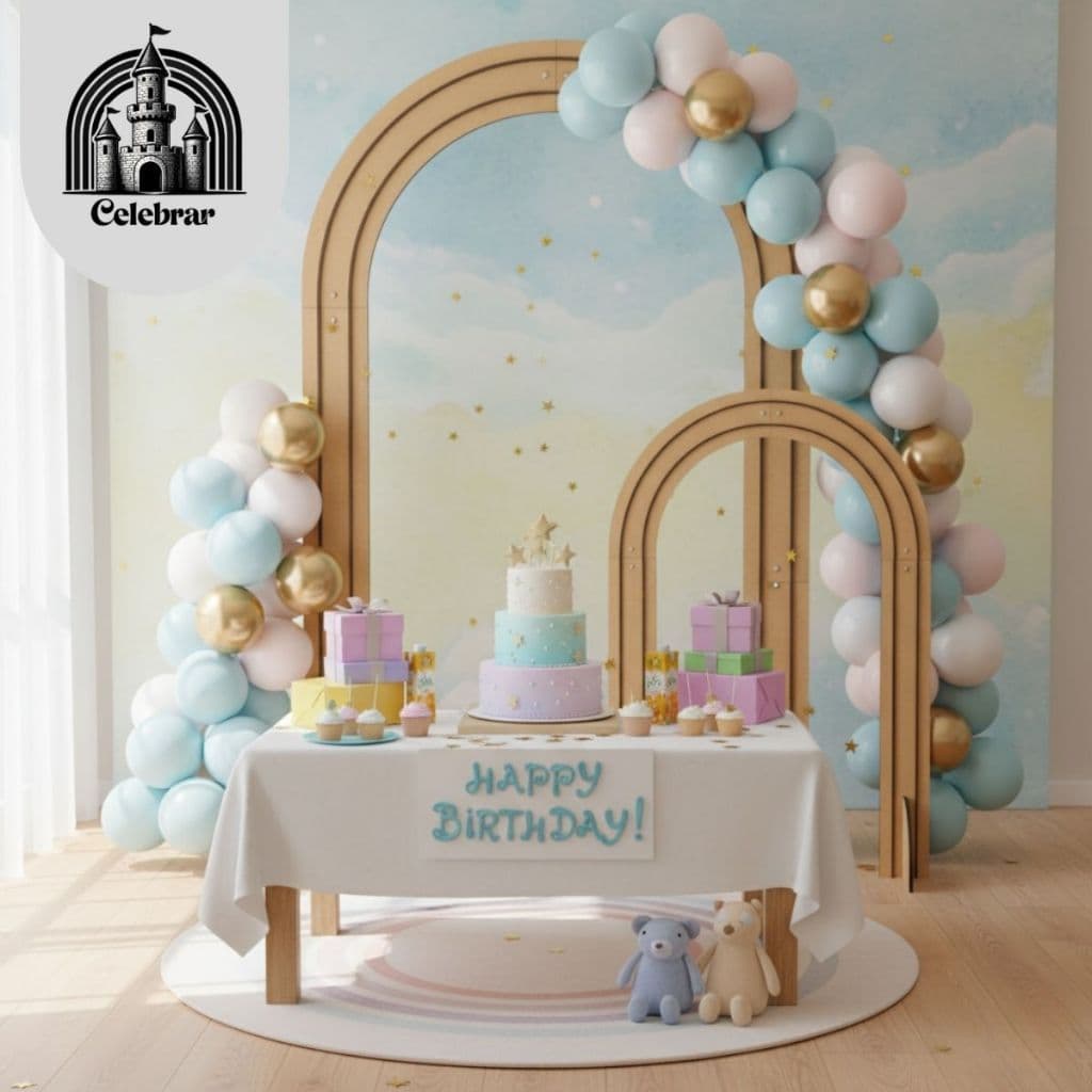 Arco Romano Painel Biombo MDF Decoração Festa Aniversário Infantil Evento