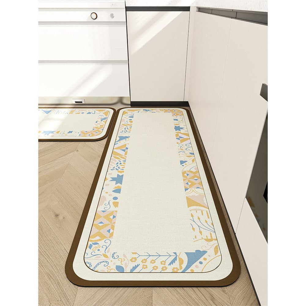 Tapete de chão de cozinha de lama de diatomáceas, tapete descartável doméstico, antiderrapante, à prova de óleo, absorve