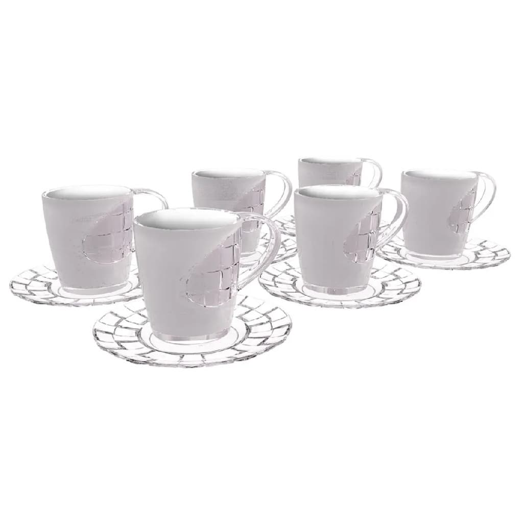Kit Caneca 250ml com Pires - com 6