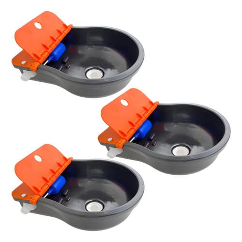 Bebedouro Automático Tampa Retrátil 4 Lt C/ Boia P/ Animais 3 Un